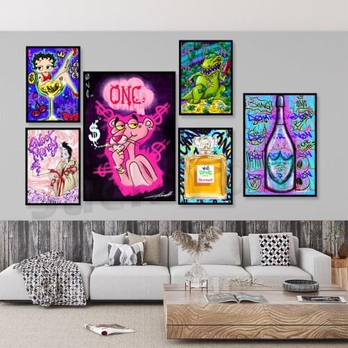 Graffiti Art Rich Caracter Poster Wall Art Canvas Painting Street Wall Picture for Modern Living Room Home Decoration