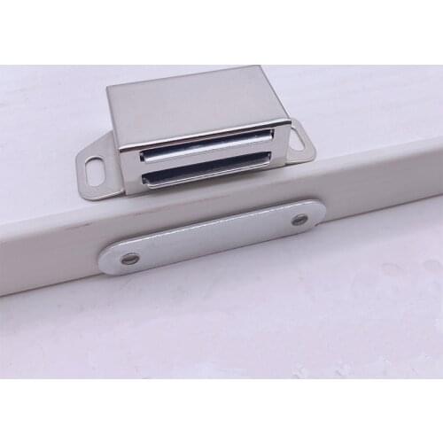 100pcs Stainless Steel Magnetic Cabinet Catches Push to Open Touch Kitchen Door Stop Damper Buffers With Screws For Hardware