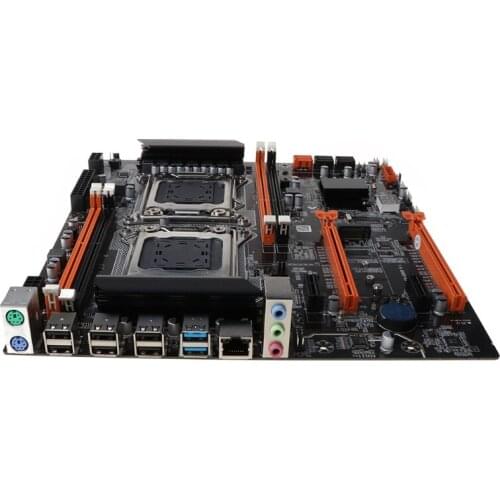 R58A X79 Dual CPU LGA2011 Motherboard E5 DDR3 1866/1600/1333/1066MHz Desktop Computer Mainboard M.2 Interface SATA USB 3.0 Card