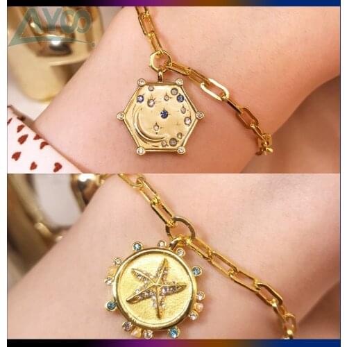 SWA Fashion Jewelry 1:1 Original Charming THE ELEMENT Water Signs Starfish Magnetic Clasp Bracelet Gift For Female With Logo