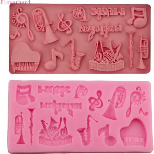 Musical Instrument Cake Mold DIY Silicone Fondant Baking Tool Ice Tray Soap Mold Cake Decorating Tools Baking Mold Pastry Tools