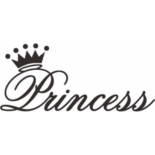 Princess Wall Stickers Childrens Room Bedroom DIY Detachable Waterproof Art Wall Decoration (43X18cm)