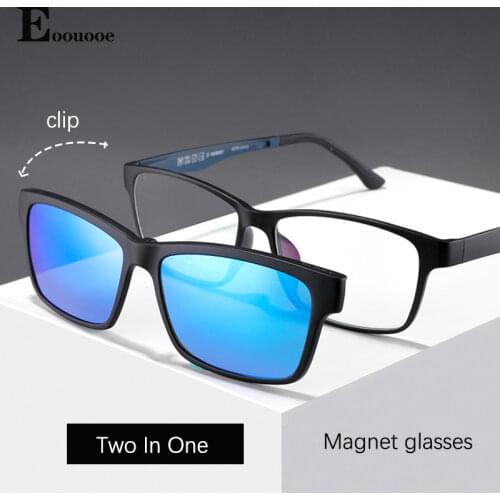 Magnet Glasses Frame Men Polarized Sunglasses Opticas A Set Eyewear Prescription Women Eyeglasses Optician