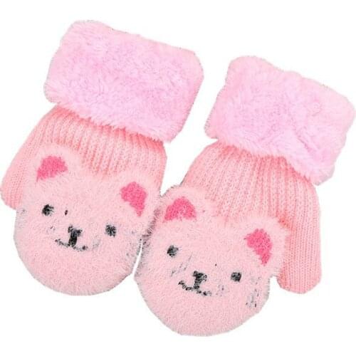 Hot child style Boy Girl animal Knit Gloves Winter Children kids 2-7 year old Warm Gloves 2ST1