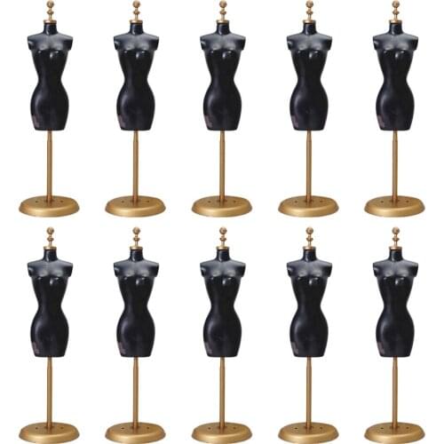 10PCS Plastic Doll Dress Cloth Gown Demountable Display Support Holder Mannequin Model Stand Accessories for Barbie Doll Dress