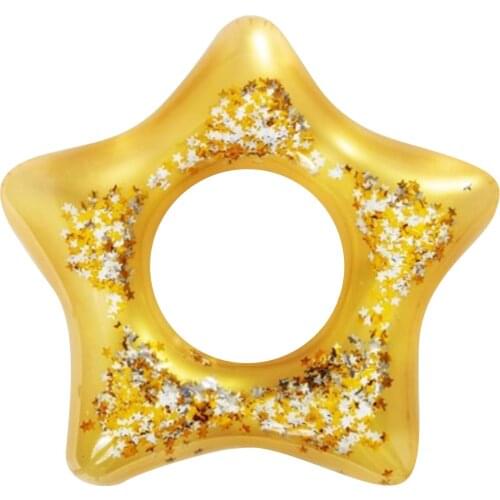 Pool Float Glitter Inflatable Swim Ring Fun Beach&Water Toy Lounge for Kids Adults Alike Summer Beach Party Lounge Raft Decorats