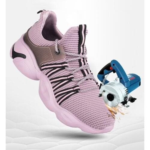 Work Safety Boots Men Shoes Sneakers Breathable Anti-Smashing Lightweight Work Boots Indestructible Sneakers With Steel Toe Cap