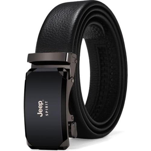 Luxury Brand Genuine Leather Belt Men First Layer Cowskin Designer Waist Belt Business Casual Automatic Buckle Black Belt Men