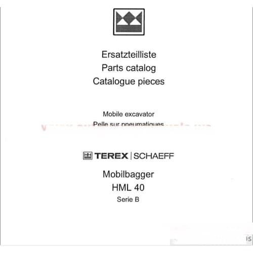 Schaeff All Part Manual For Terex