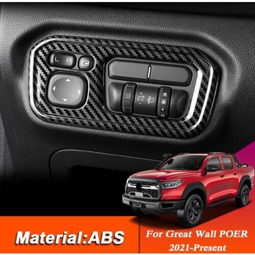 Car Styling Sticker For Great Wall POER Connon 2021 2022 Interior Headlight Switch Frame Sequin Decoration Auto Accessory