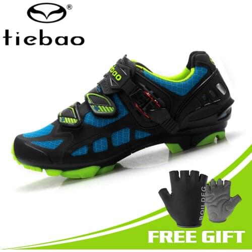 TIEBAO New Cycling Shoes Breathable Sapatilha Ciclismo Mtb Shoes Men Bicycle Self-locking Mountain Spd Bike Shoes Triathlon