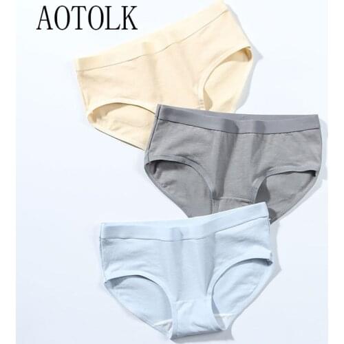 3Pcs Cotton Underwear Set Women Soild Color Panties For Girl M-XL Lingerie Briefs Casual Comfortable Underpants 2021 New Panty