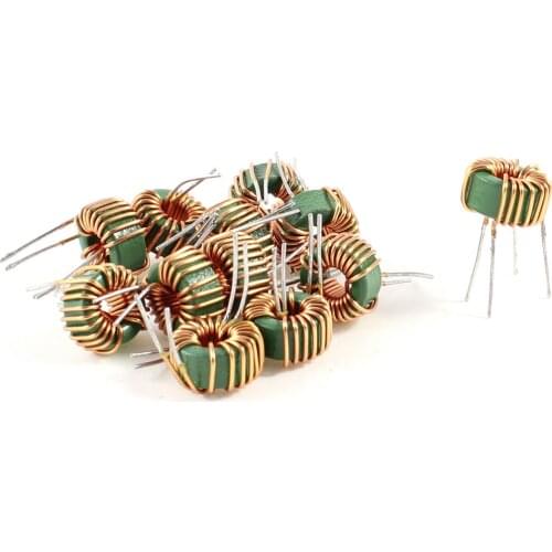 UXCELL New Hot 10 Pcs 12 x 7mm Toroid Core 0.6mm Lead Dia Common Mode Inductor Choke 800Uh-1Mh 40Mohm 5A Coil Toroid Inductor