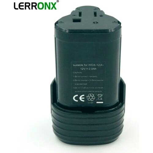 High Quality 2.0Ah 12V Li ion replacement rechargeable battery for Worx Power Tools WX1253 WU288 WX1257 WX2833 WA3503 WA3509
