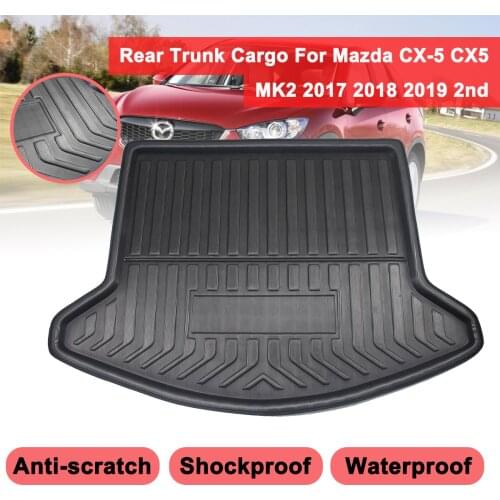 Boot Tray Rear Trunk Cover Cargo Liner For Mazda CX-5 CX5 MK2 2017 2018 2019 2nd Matt Mat Floor Carpet Kick Pad Mud Non-slip Mat
