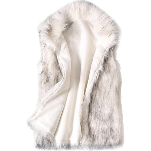 NONE Women Clothing Spring Jacket Mid-Calf Casual Polyester Women Jacket Coat Sashes Stand Collar Wool Faux Fur Coat Vest Jacket