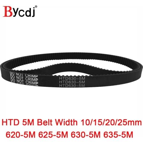 Arc HTD 5M Timing belt C=620/625/630/635 width10/15/20/25mm Teeth 124/125/126/127 synchronous Belt 620-5M 625-5M 630-5M 635-5M