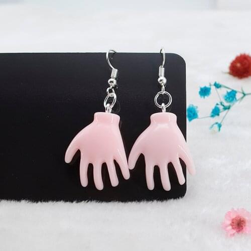 1Pair Cute Woman Creepy Jewelry Punk Hand Earring Resin Drop Earrings For Women Girls fashion jewelry Earrings Gift