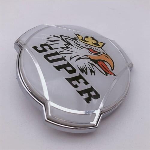 1PC New Styling Custom White Griffin Head SUPER Logo For Scania Truck Front Emblem Hood Badge 1401610