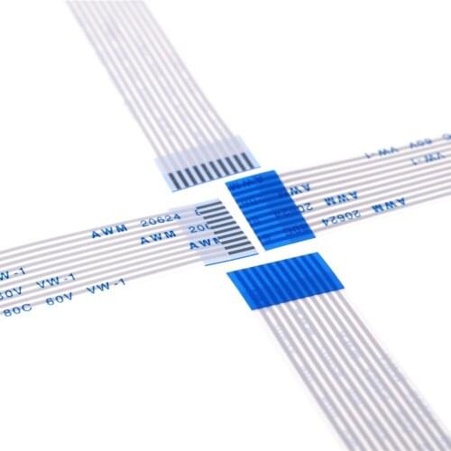 100 pcs Flexible Flat Cable FFC 10 PIN 1.25 mm pitch 70 120 150 200 500 mm Length Type B Reverse Side Different Contacts