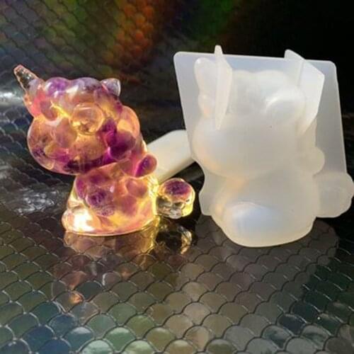 3D Unicorn Mold Horse Shape Candle Soap Making Mold Cake Chocolate Silicone Mould Handmade Baking Tool