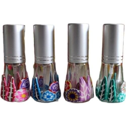 4ML 40pcs/lot Empty Glass Spray Perfume Bottle, DIY Emulsion Refillable Bottle, Colorful Atomizer, Graceful Perfume Sprayer