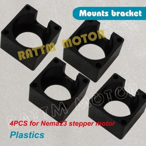 More Thickness Lower Price 4PCS Plastic Nema 23 Stepper Motor mounts motor bracket DIY engraving machine parts