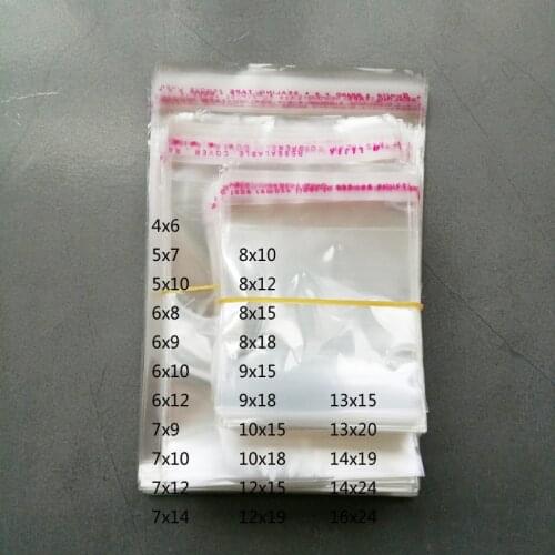 500pcs Big Opp Bags Self Adhesive Clear Transparent Cello Bags Self Sealing Cellophane Plastic Bag for Jewelry Gift Packing Bag