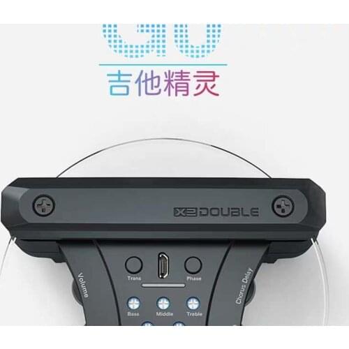 DOUBLE G0 Acoustic Guitar Pickup Chorus Delay Reverb Effects Magnetic Resonance Pickups for 39-42 Inch Guitar