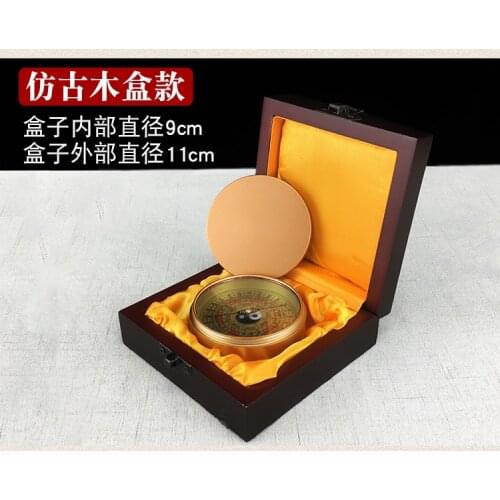 Asia Geomantic master Carry-on pocket FENG SHUI LUO PAN Compass tool HOME house site Eight Diagrams Yin-Yang Geomantic omen
