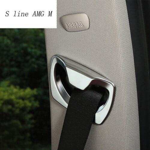 Car styling Safety belt decorative frame Interior Refit Trim cover For BMW 3/4/5 series f30 f34 f18 f10 X5 F15 Auto Accessories