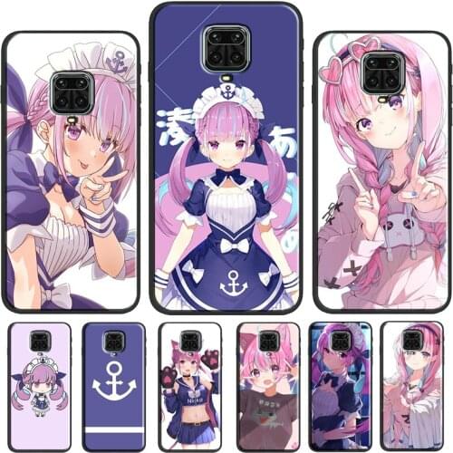 Minato Aqua Hololive Anime Case For Redmi Note 9S 8T 7 Redmi Note8 Pro Note9 Pro Phone Cover For Redmi 9 9C 9A Case