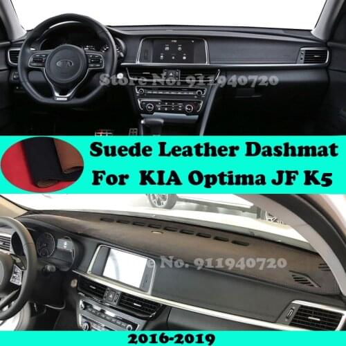 For KIA Optima JF K5 2016 2017 2018 2019 Suede Leather Dashmat Dashboard Cover Pad Dash Mat Carpet Car-Styling Accessories