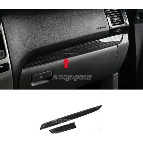 For Toyota Land Cruiser Prado LC/Fj120 2003-2009 Black titanium Inner Center Console Molding Strip Panel Cover Trim