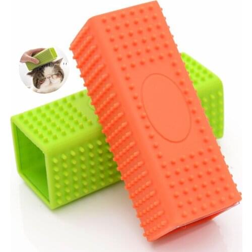 Pet Hair Remover Portable Lint Remover Reusable Soft Silicone Sticky Brush Cat Dog Grooming Brush Pet Cleaning Supplies