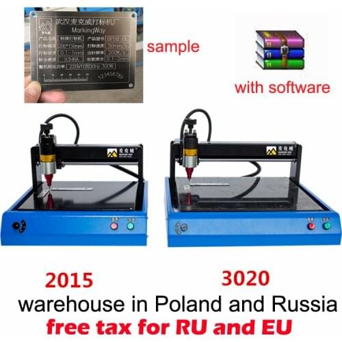 400W 3020 2015 Stainless Steel Metal Printer Nameplate Cutting Plotter Code Electric Marking Engraving Machine Coding Machi