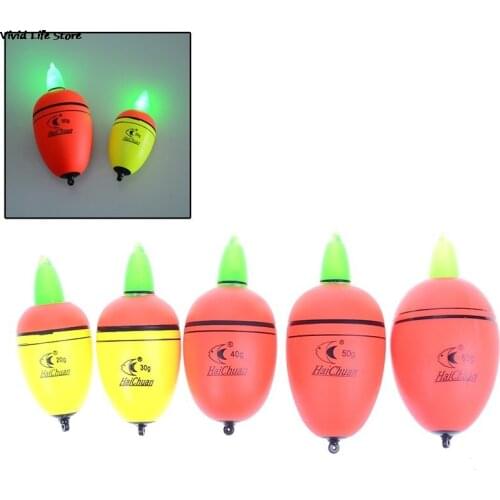 20g-60g EVA Led Electronic Fishing Floats Night Vision Sea Fish Float with Sticks Pesca Fishing Tackle Accessory