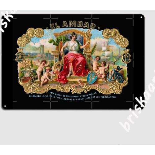 Cigar Box Label Metal Sign Club Bar personalized Plates Club Party Tin sign Posters