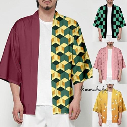 Women/Men Streetwear Demon Slayer Kimetsu no Yaiba 3D Printing Japanese Anime Kimono Haori Yukata Cosplay