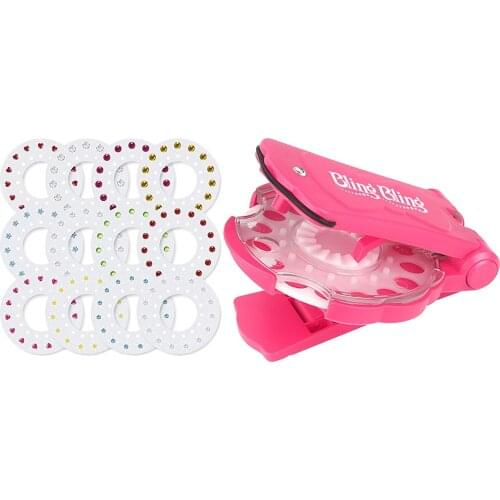 Fashion Shining Diamond Hair Sparkle Stapler Kit Bag Clothes Shirt Decor