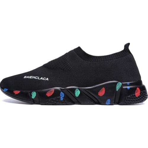 Newest Womens Shoes Lightweight Slip-On Walking Shoes Men Comfortable Sport Sneakers Male Casual Shoes Female Socks Sneakers