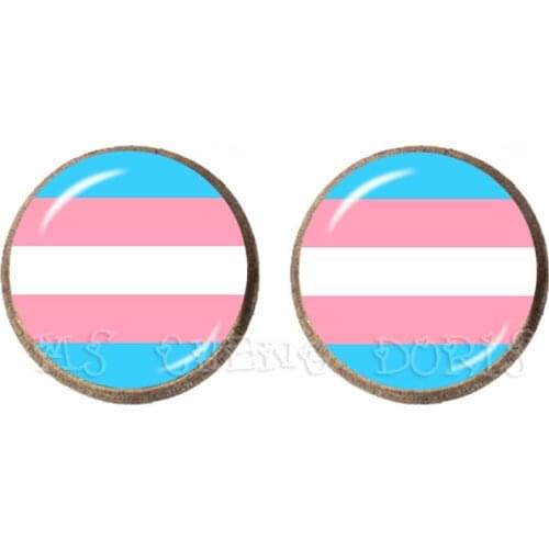 LGBT Colour Round Hypoallergenic Ear Nail Earrings For Women Men Fashion Lovers Jewelry Gay Pride Bijoux Accessories Pendientes