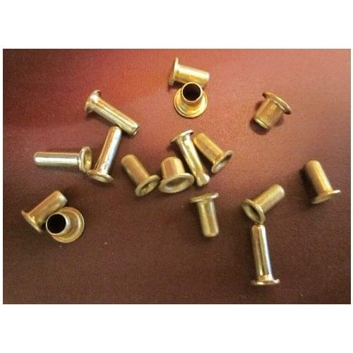 100pcs m2.5 m3 Brass Tubular Rivets Double-sided Circuit Board PCB Nails Copper Hollow Rivet Nuts