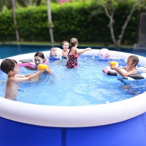 Summer round bracket inflatable swimming pool for family large outdoor PVC pool adult child home swimming pool