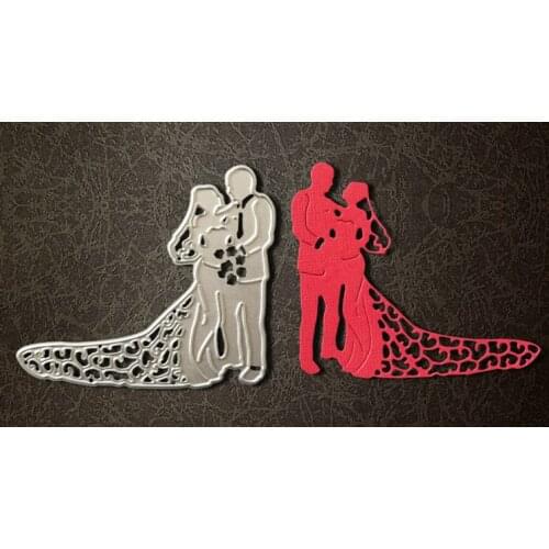 Metal Wedding Couple Cutting Dies Stencils for DIY Scrapbooking photo album Decorative Embossing DIY Paper Cards