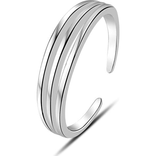 Fashion Rings 925 Silver Jewelry Ornament Open Finger Ring for Women Wedding Engagement Promise Party Gift Accessories Wholesale