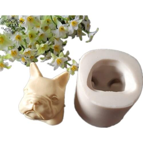 KLM new dog head silicone mold cake mold pastry chocolate mold