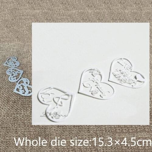 New Design Craft Metal stencil mold Cutting Dies letter hearts decoration scrapbook die cuts Album Paper Card Craft Embossing
