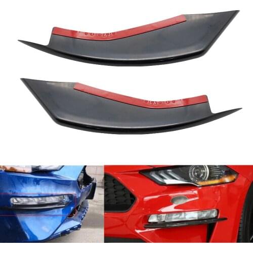 Pair Car Accessory Carbon fiber Front Fog Light Eyelid Decoration Cover For Ford Mustang 2018 2019