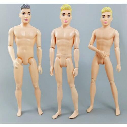 30cm Movable Jointed Doll Ken Boy Body & Head Male MAN Naked Prince DIY Nude Doll Accessories Toys For Children 1/6 BJD Dolls